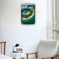 thumbnail image 5 of 12x8 Inches Framed Mountain River Landscape Wall Art with Gold Frame and Decorative River and Forest Scenery Landscape Art for Dinning Room,Crystal Porcelain Painting Wall Decor, 5 of 8