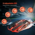 thumbnail image 2 of Wireless Gaming Mouse with Unique Silent Click, Breathing Backlit, 2 Programmable Side Buttons, 2400 DPI, Ergonomic Grips, 7-Button Design, 2 of 7