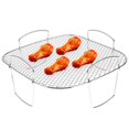 thumbnail image 1 of Multi-Purpose Cooking Rack Toast Rack Air Fryer Accessories Sturdy Square Rack Dishwasher Safe for Air Fryer Baking, 1 of 6