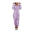 thumbnail image 2 of relayinert Warm Solid Color Sleepwear Cute And Machine Washable Easy To Wear Polyester Cozy Soft Comfort purple 5XL, 2 of 6