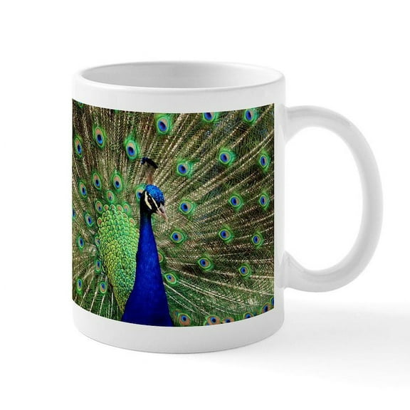 CafePress - Peacock Mugs - 11 oz Ceramic Mug - Novelty Coffee Tea Cup