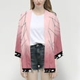 thumbnail image 4 of Rojo Verde GiyuuXXLAnime Kimetsu No Yaiba Cosplay Unisex Cardigan Kimono Haori, 4 of 5