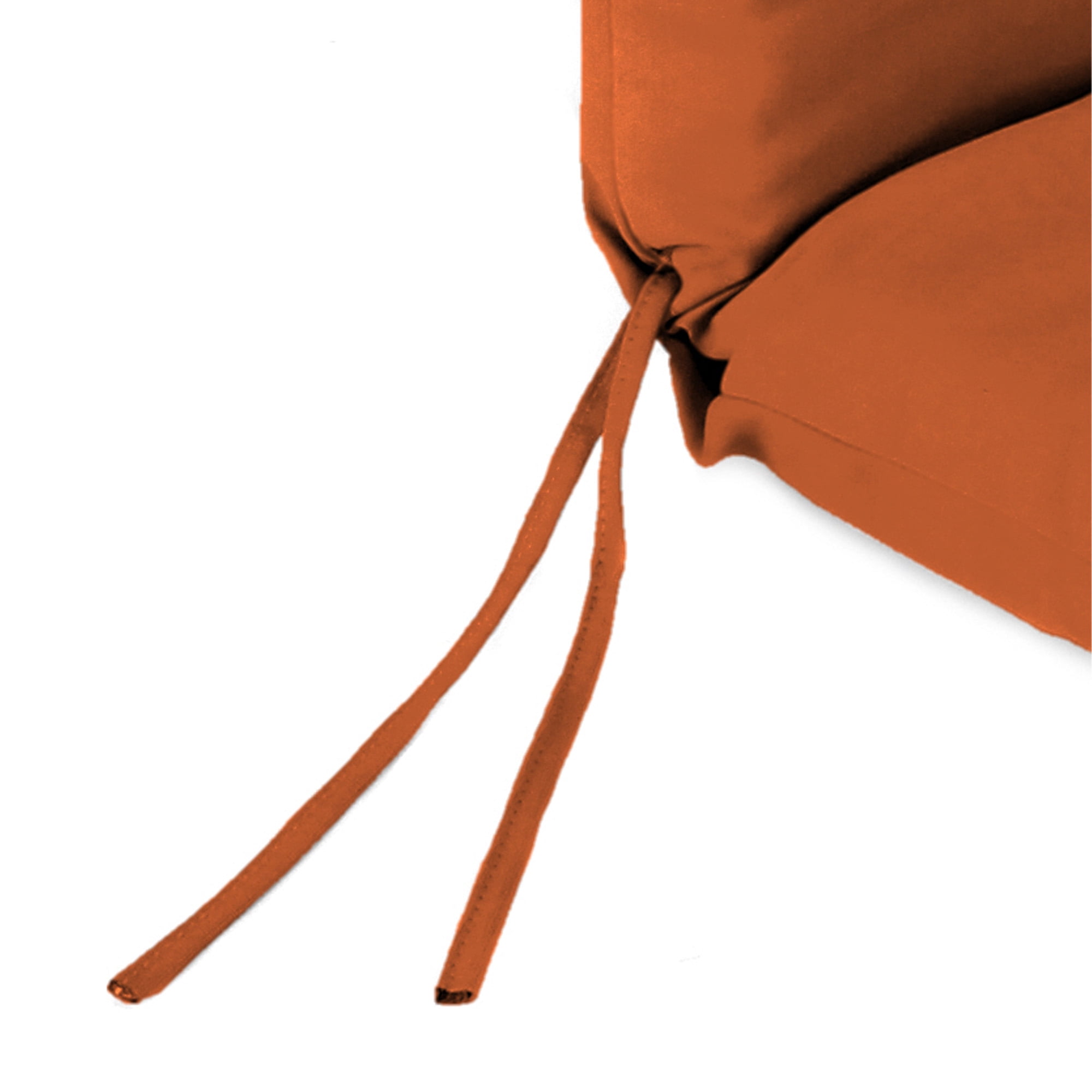 Jordan Manufacturing Sunbrella 44" x 22" Canvas Rust Solid Rectangular Outdoor Chair Cushion with Ties and Hanger Loop
