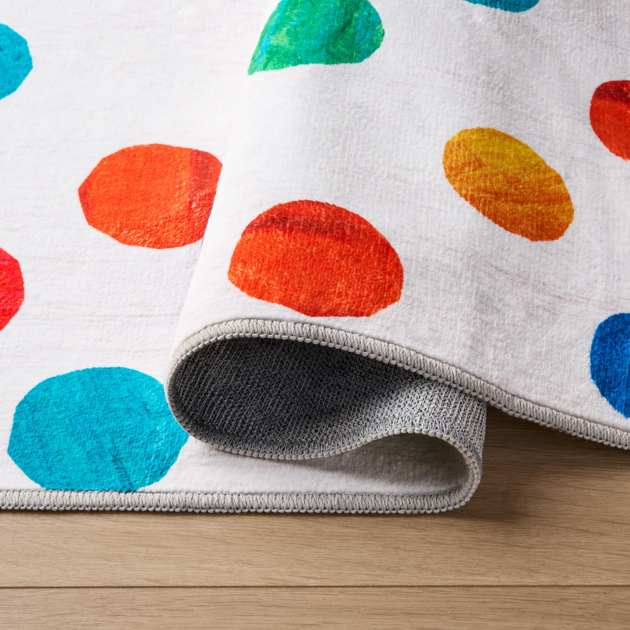Eric Carle Washable Polka Dot Graphic Children's Area Rug, 4' x 6'