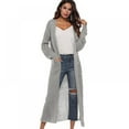 thumbnail image 6 of Women's Maxi Cardigan Duster Full Length Open Front Sweater Long Sleeve Cardigan Coat, 6 of 8