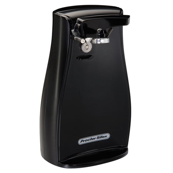 Ouvre-boîte électrique Proctor Silex avec aiguiseur de couteaux, boîtier en plastique, noir (75217G)
