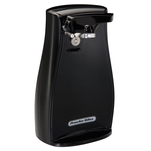 Proctor Silex Electric Can Opener with Knife Sharpener, Plastic Housing, Black (75217G)
