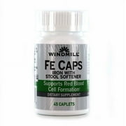 Windmill FE Caps Iron with Stool Softener Caplets, 45 Ea