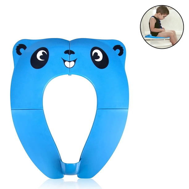 Orinales de viaje, cubierta de asiento de orinal para niños pequeños Asiento de orinal portátil de viaje para niños Almohadilla de asiento de inodoro plegable antideslizante Xemadio 221302-2