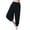 Black, variant on CLOISE Capris for Women Stretch Yoga Pants Elastic High Waisted Palazzo Pants Summer Casual Fashion Solid Loose Lightweight Cropped Flowy Trousers Black S