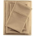 thumbnail image 2 of Bamboo Sheets Twin Size Bed Sheets 7 Piece Set, Pure 100% Organic Bamboo, 18" Deep Pockets & Zipper Duvet Cover - Luxuriously Soft, Silky Smooth and Cooling - Taupe Solid., 2 of 7
