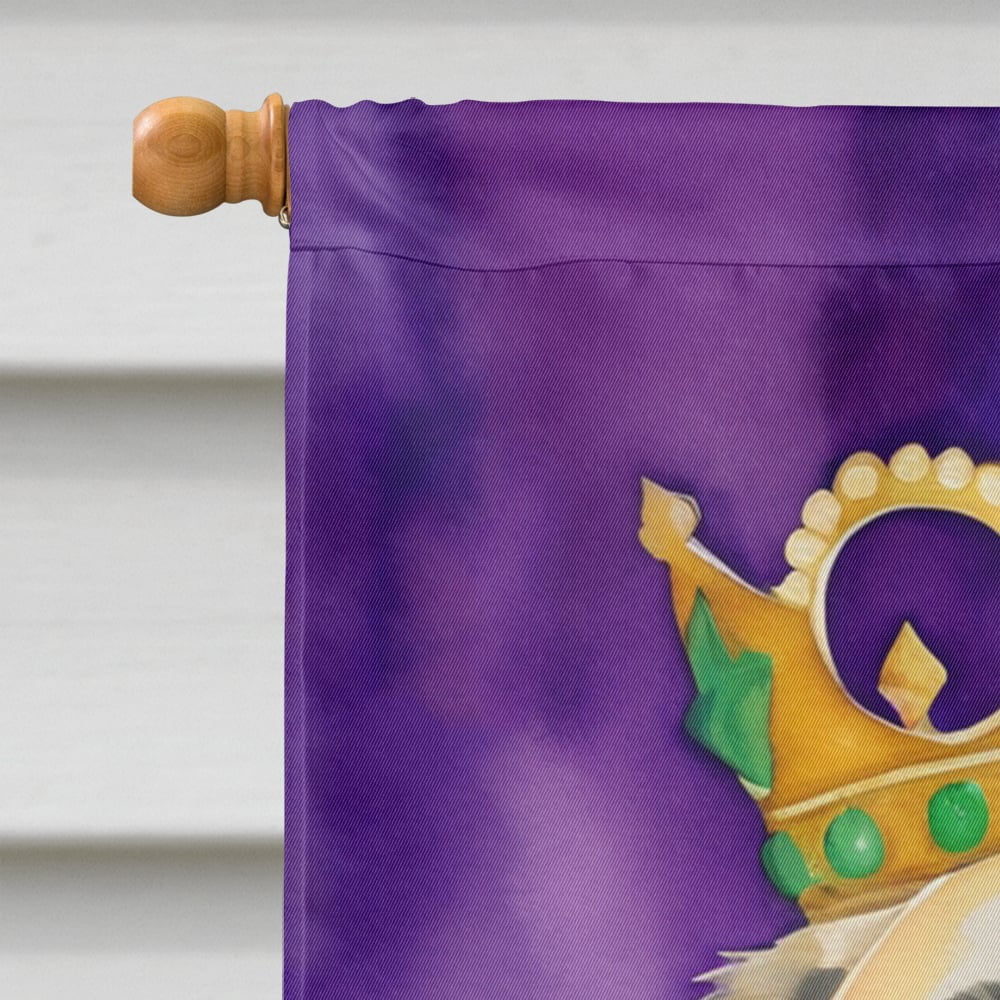 Anatolian Shepherd Dog King of Mardi Gras House Flag 28 in x 40 in