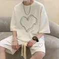 thumbnail image 4 of Conjunto de moda coreana con estampado de gofres para hombre, camiseta de manga corta y pantalones cortos, trajes para hombre, ropa deportiva, chándal UNISEX, conjunto de 2 piezas, conjuntos estampado, 4 of 5