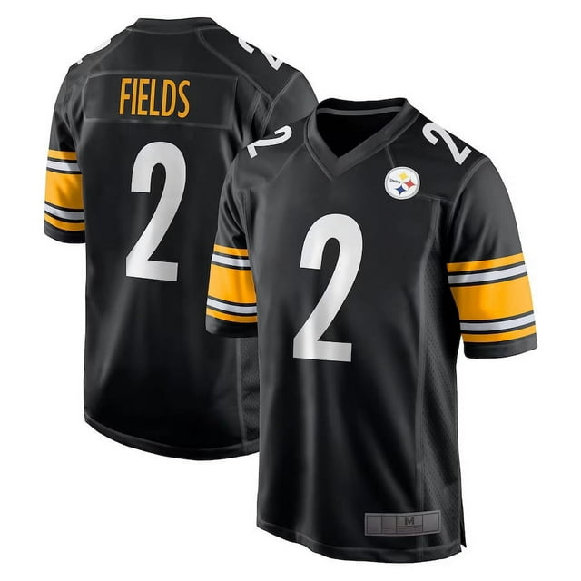 Women's Pittsburgh Fields 2 Black Stitched Game Player T-shirts, Small