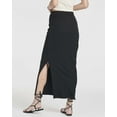 thumbnail image 3 of 3 Pack: Women's Ribbed High Waisted Maxi Skirt With Side Slit - Casual Long Pencil Skirt, 3 of 6
