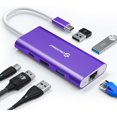 thumbnail image 1 of UtechSmart USB C Hub, USB C Ethernet Multiport Adapter, 6 In 1 USB C to  Dock Compatible for  Pro/Air, Chromebook, 1 of 10