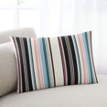 thumbnail image 2 of Black Pink Blue Striped Pillow Covers 24x36 Inch Cal King Size, Modern Stripes Art Farmhouse Decorative Pillowcase with Zipper, Microfiber Pillow Protector, Breathable Pillowcases for Couch Sofa Bed, 2 of 9