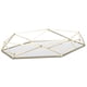 thumbnail image 5 of Bandeja organizadora de tocador de baño de metal dorado hexagonal, 5 of 10
