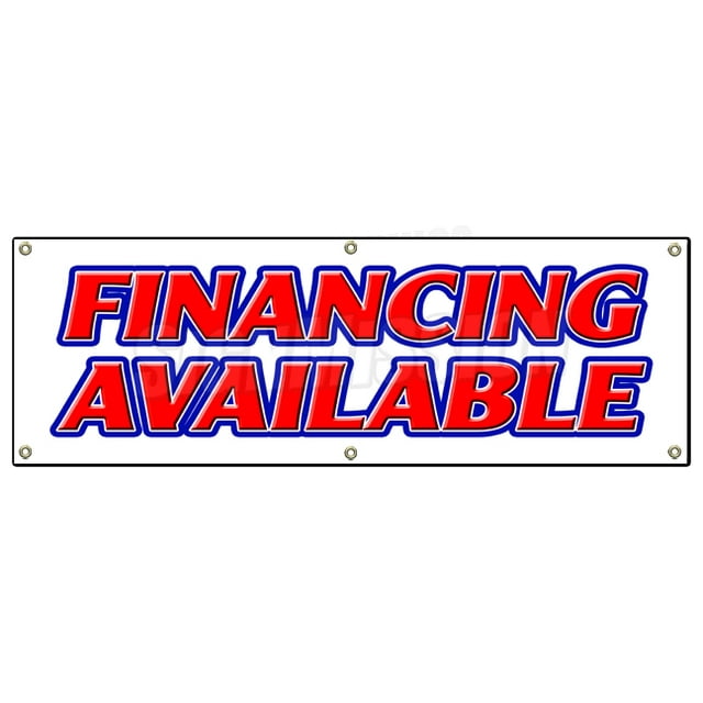 72" FINANCING Available Banner Sign Easy ez Credit we Finance by here Pay here $