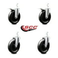 thumbnail image 2 of 5 Inch Phenolic Wheel Swivel 7/8 Inch Square Stem Caster Set 2 Total Lock Brakes, 2 of 2