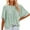 Green summer tops for women, variant on USSUMA Summer Tops for Women Trendy Flowy Loose Comfy Flare 3/4 Sleeve Dressy Shirts Blouses Crewneck Women's Tops Summer 2022 Floral Lace Casual Tshirts Tunic Plus