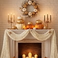 thumbnail image 2 of Halloween Mantel Scarf, 78.7 x 27.6 in Sheer Polyester Table Runner with Glitter Sequin Detail for Party Decor, 2 of 6