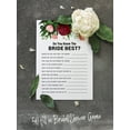 thumbnail image 5 of Inkdotpot 50-PackFloral GreeneryHow Well Do You Know The Bride Bridal Shower Bachelorette PartyGameWho Know The Bride Best ActivityCards, 5 of 7