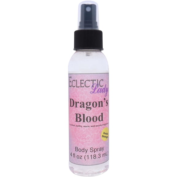 Dragon's Blood Body Spray, Eclectic Lady, Hydrating Mist, Unisex (Double Strength), 4 oz