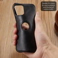 thumbnail image 2 of Casus Logo View Classic Slim Leather Case for Apple iPhone 13 Pro Max - Black, 2 of 8