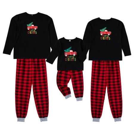

Morttic Christmas Pyjamas for Adult Kids Family Matching Holiday Nightwear PJs Sets Car Printed Xmas Pajamas Women XXL