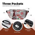 thumbnail image 4 of Naloa Cute Santa Print Running Belts for Men Women,Running Fanny Pack with 2-Zipper Pockets,Waterproof Waist Pack for Travel Hiking Running Outdoor Sports, 4 of 8