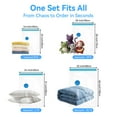 thumbnail image 4 of 20 Pack Vacuum Storage Bags with Electric Pump,Space Saver Bags(6 Small,5 Medium,5 Large,4 Jumbo),Vacuum Sealer Bags for Clothes, Mattress, Blanket, Duvets, Pillows, Comforters,Travel, 4 of 10