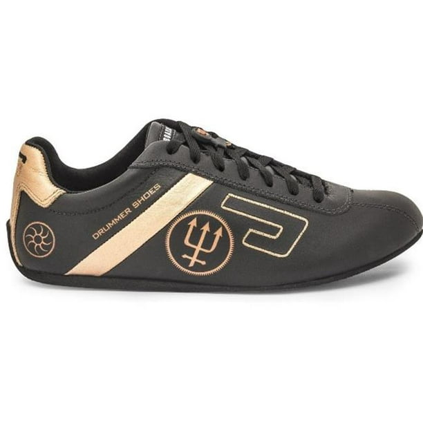 Drummer Shoes Neil Peart Series, Black & Gold Size 12.5