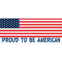 10in x 4in Proud to Be American Bumper Sticker