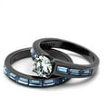 thumbnail image 5 of Women's Stainless Steel Two-Tone IP Light Black 5.75(g) CZ Clear Ring Set, 5 of 5