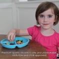 thumbnail image 2 of Platos de silicona para niños pequeños, platos divididos para bebés, no tóxicos, sin BPA, aptos para lavavajillas y microondas, platos de silicona antideslizantes e irrompibles para niños con, 2 of 5