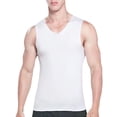 thumbnail image 2 of Ankishi Mens Tank Undershirts Traceless Summer Ice Silk Tank Tops V Neck Breathable Sleeveless Tops for Fitness, 2 of 8