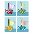 thumbnail image 2 of Fab Funky 12x14 Gold Ornate Wood Framed with Double Matting Museum Art Print Titled - Teacups at sea, 2 of 4