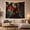 Dragon on Ruins, variant on Black Dragon in Fiery Volcanic Ring, Dramatic Fantasy for Fantasy Art Lovers, Mythical Wall Decor Halloween Gift, Tapestry Wall Hanging for Bedroom and Living Room