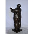 thumbnail image 5 of Nifao Man Playing Guitar Fernando Botero Style Bronze Statue – Bronze Statue, Home Decor, 14"L x 11"W x 30"H, 5 of 9