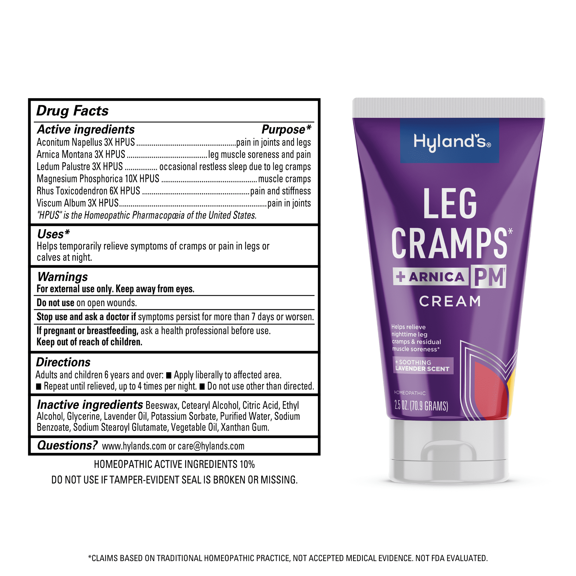 Hyland's Leg Cramps + Arnica PM Cream, 2.5oz