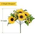 thumbnail image 3 of Artificial Sunflower Bouquet, 4 Bunches Silk Sunflowers Fake Yellow Flowers for Home Decoration Wedding Decor (4 Pack), 3 of 5