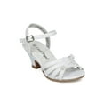 thumbnail image 1 of New Girl Little Angel Daphne-949E Rhinestone Flower Ankle Strap Heel Sandal, 1 of 5
