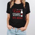thumbnail image 4 of Cadeau de Saint-Valentin pour Femmes Mode Col Rond Imprimé T-shirt à Manches Courtes Décontracté Ample Hauts, 4 of 8