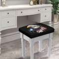 thumbnail image 5 of FOR U DESIGNS Eagle American Flag Print Stool Covers Rectangle 2 Pack Soft Bar Stool Covers Anti-Slip Vanity Bench Slip Cover Bench Seat Protector Home Decor Accessories, 5 of 9