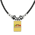 thumbnail image 1 of linterna de bambú marrón china town collar a mano colgante de cuerda de cuero Unbranded M, 1 of 3