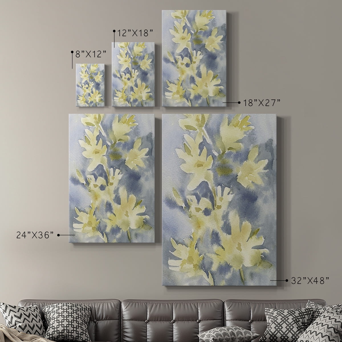 Forsythia Blooms I Premium Gallery Wrapped Canvas - Ready to Hang