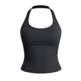 thumbnail image 4 of Fgnfyis Athletic Tank Tops for Women Built in Bra Seamless High Neck Yoga Workout Fitness Sleeveless Camisole Activewear Womens Summer Tank Tops Grey_001 XS, 4 of 4