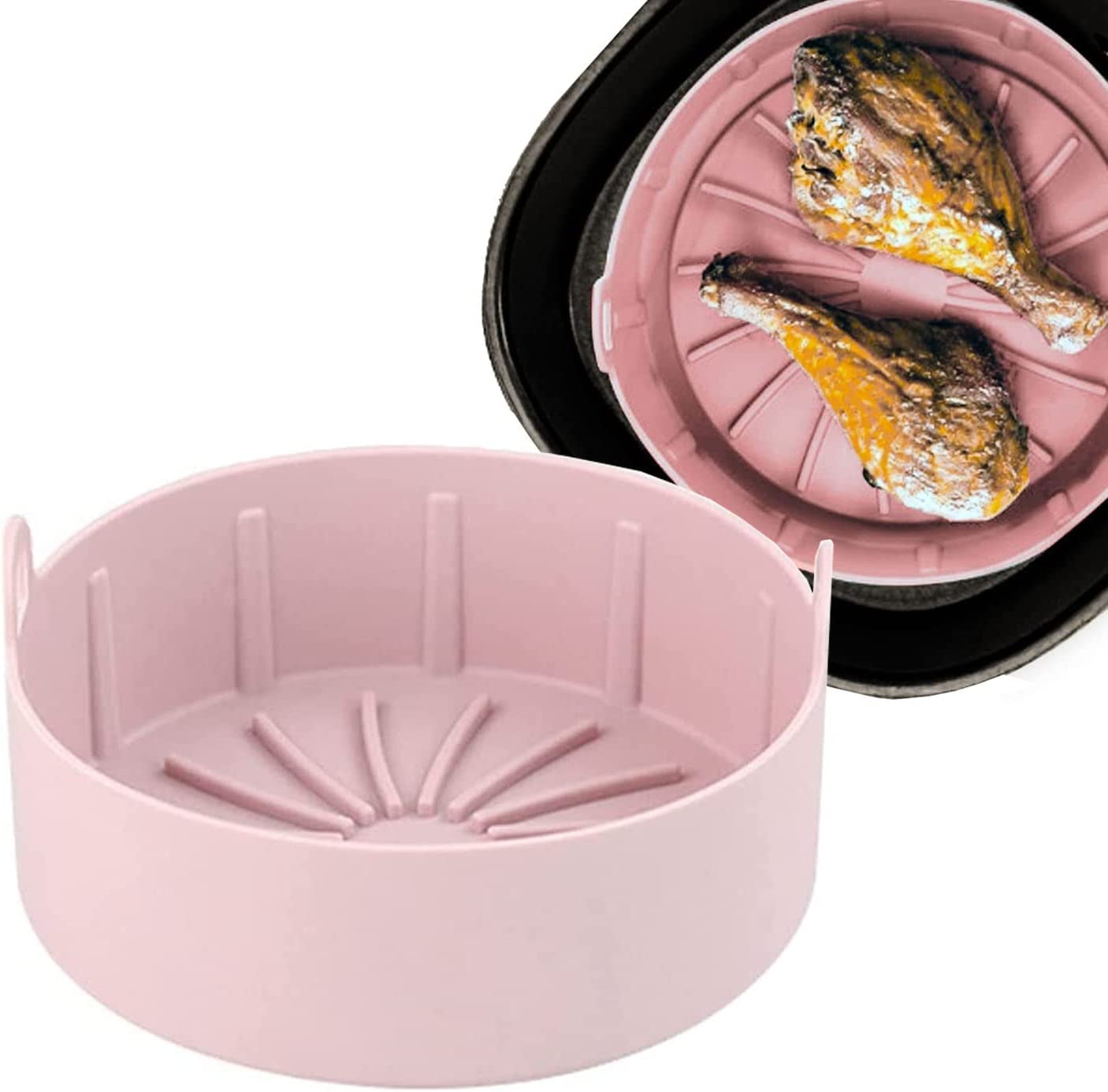 Air Fryer Silicone Pot, Silicone Air Fryer Liners Reusable Air Fryers Oven  Accessories Food Safe Silicone Material Air fryers Oven Accessories (Pink,  6.3 Inch) | Walmart Canada