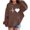 Brown, variant on YunPes Oversized Hoodie Sweatshirt for Girls Heart Print Trendy Preppy Pullovers Tops Teen Casual Baggy Fall Clothes with Kangaroo Pocket